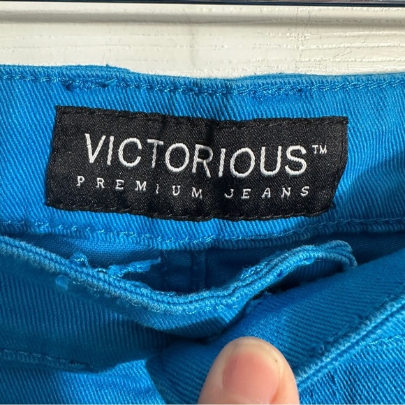 Victorious jeans, size 34x32, bright blue, twill, skinny, spring, summer - Picture 2 of 8